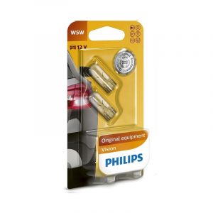 LAMPARA W5W PHILIPS 12V (2 UNIDADES)